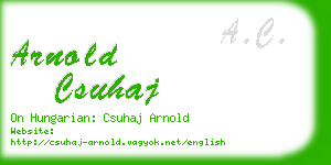 arnold csuhaj business card